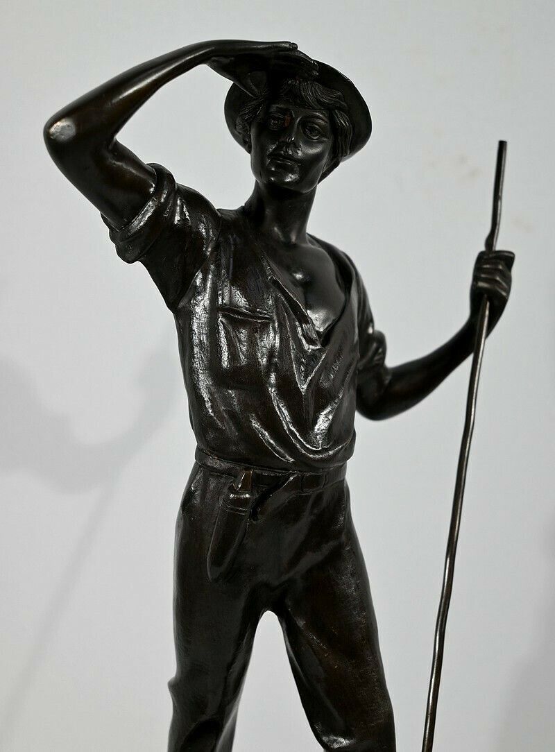 Bronze “The Reaper”, Signed E.Aizelin – 2nd Part Of The 19th Century photo 2595.6