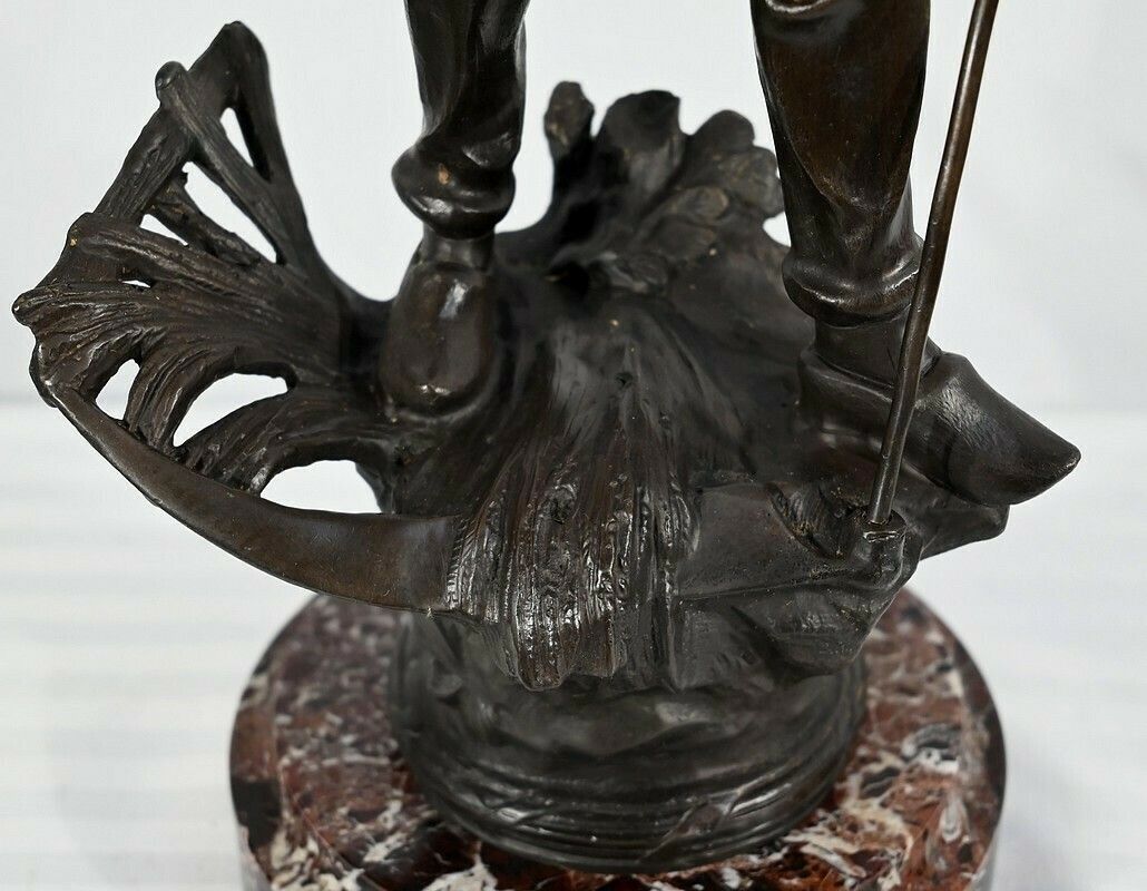 photo for sale Bronze “The Reaper”, Signed E.Aizelin – 2nd Part Of The 19th Century