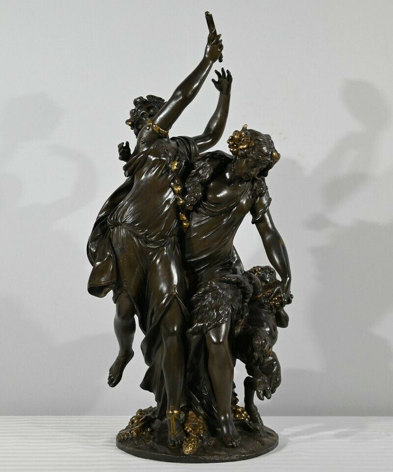 Bronze "Bacchanal", After Clodion   2nd Part Of The 19th Century