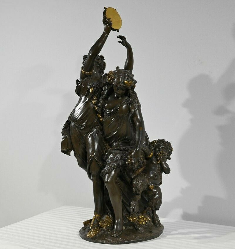 Bronze "Bacchanal", After Clodion   2nd Part Of The 19th Century photo Home Decor