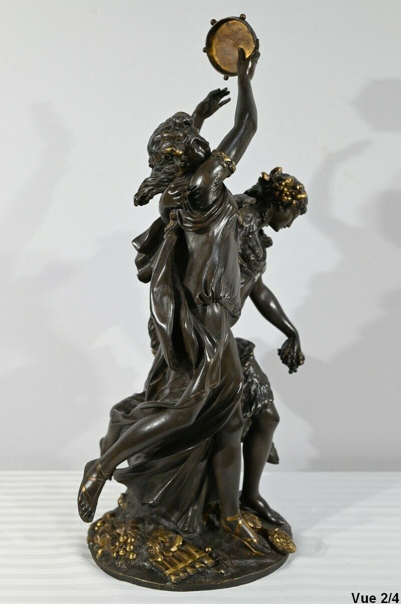 photo vinterior Bronze "Bacchanal", After Clodion   2nd Part Of The 19th Century
