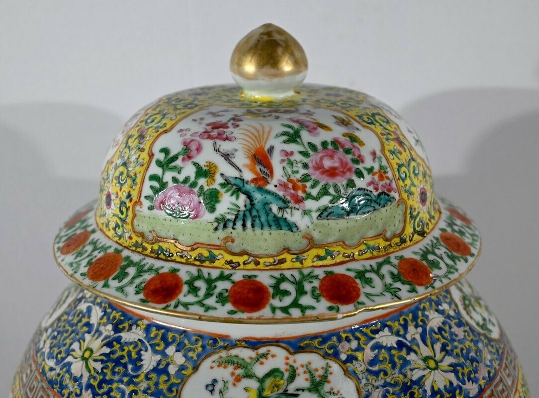 Important Porcelain Vase, Canton   Late 19th Century photo vintage