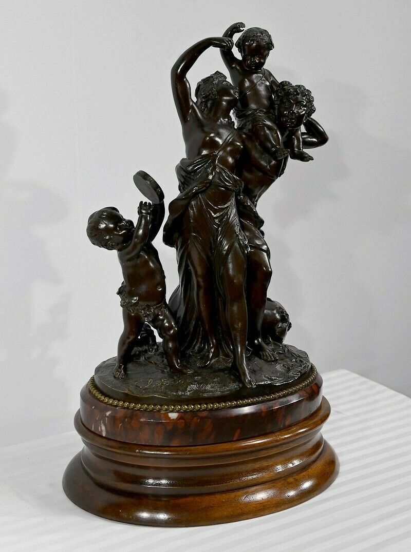 Bronze "The Childhood Of Silenus", After Clodion   2nd Part Of The 19th Century photo furniture