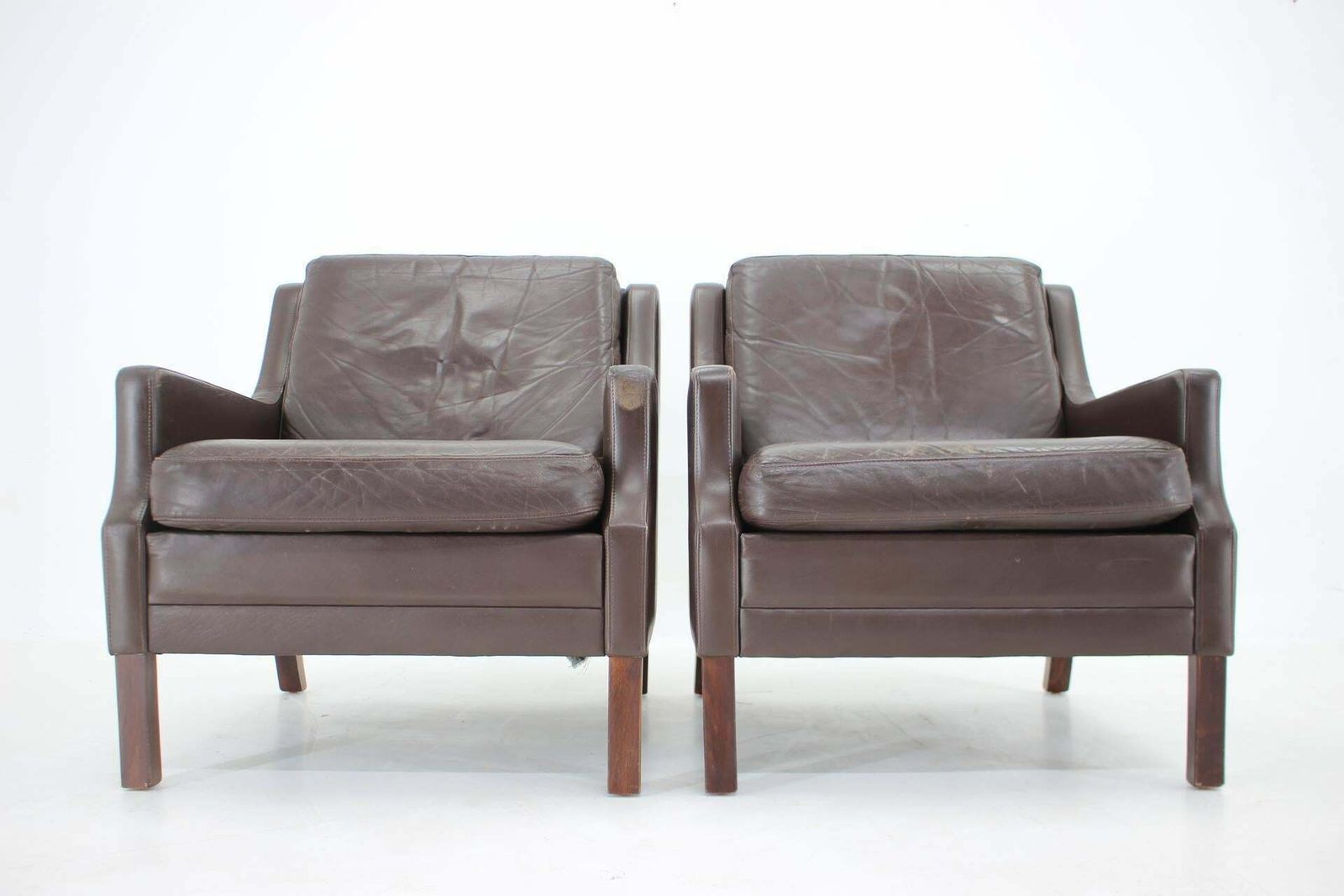 1970s Pair Of Leather Armchairs,Denmark photo for sale