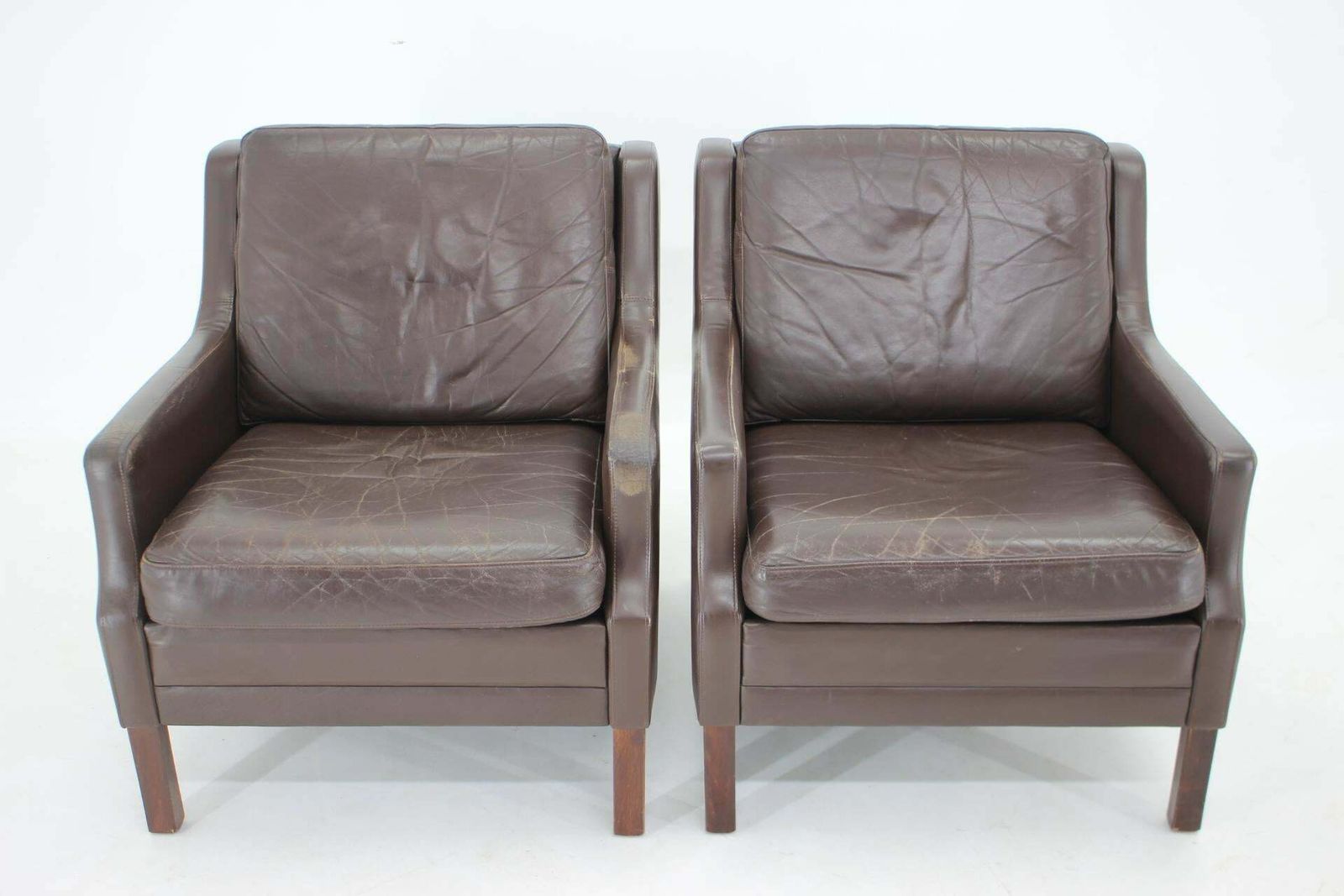 1970s Pair Of Leather Armchairs,Denmark photo Furniture