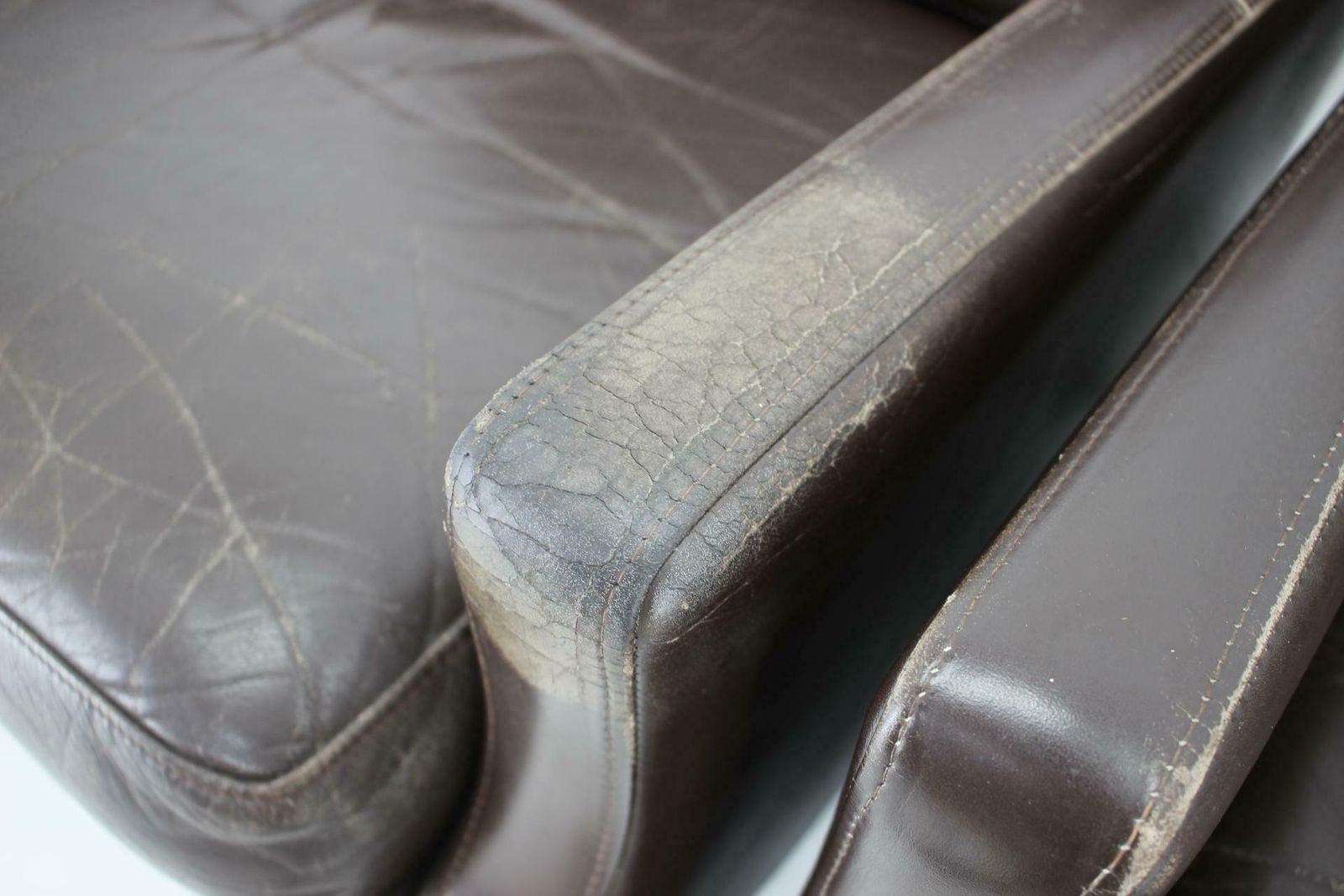 1486.0 1970s Pair Of Leather Armchairs,Denmark photo