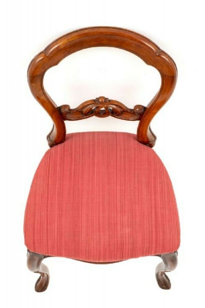 photo furniture Set Victorian Dining Chairs Walnut Balloon Back