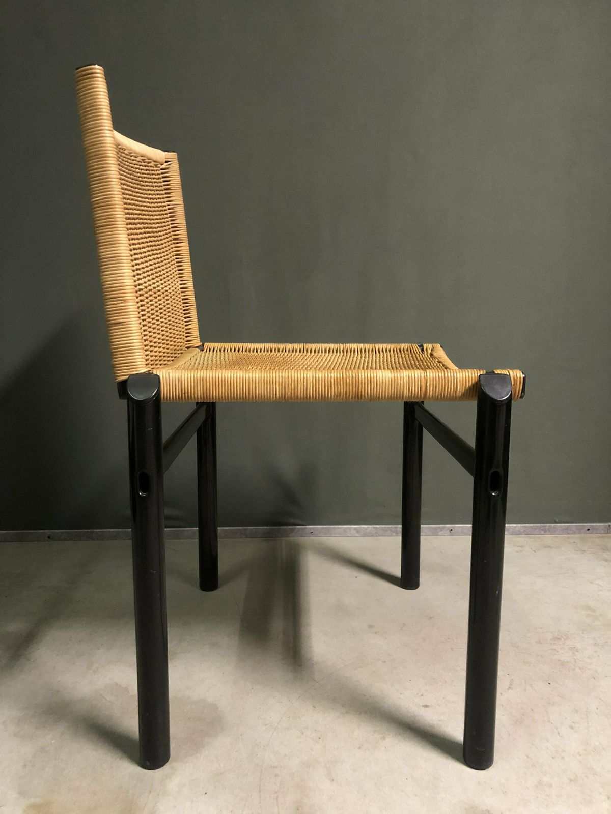4 X Afra & Tobia Scarpa, Mastro Chairs For Molteni 1980. photo buy