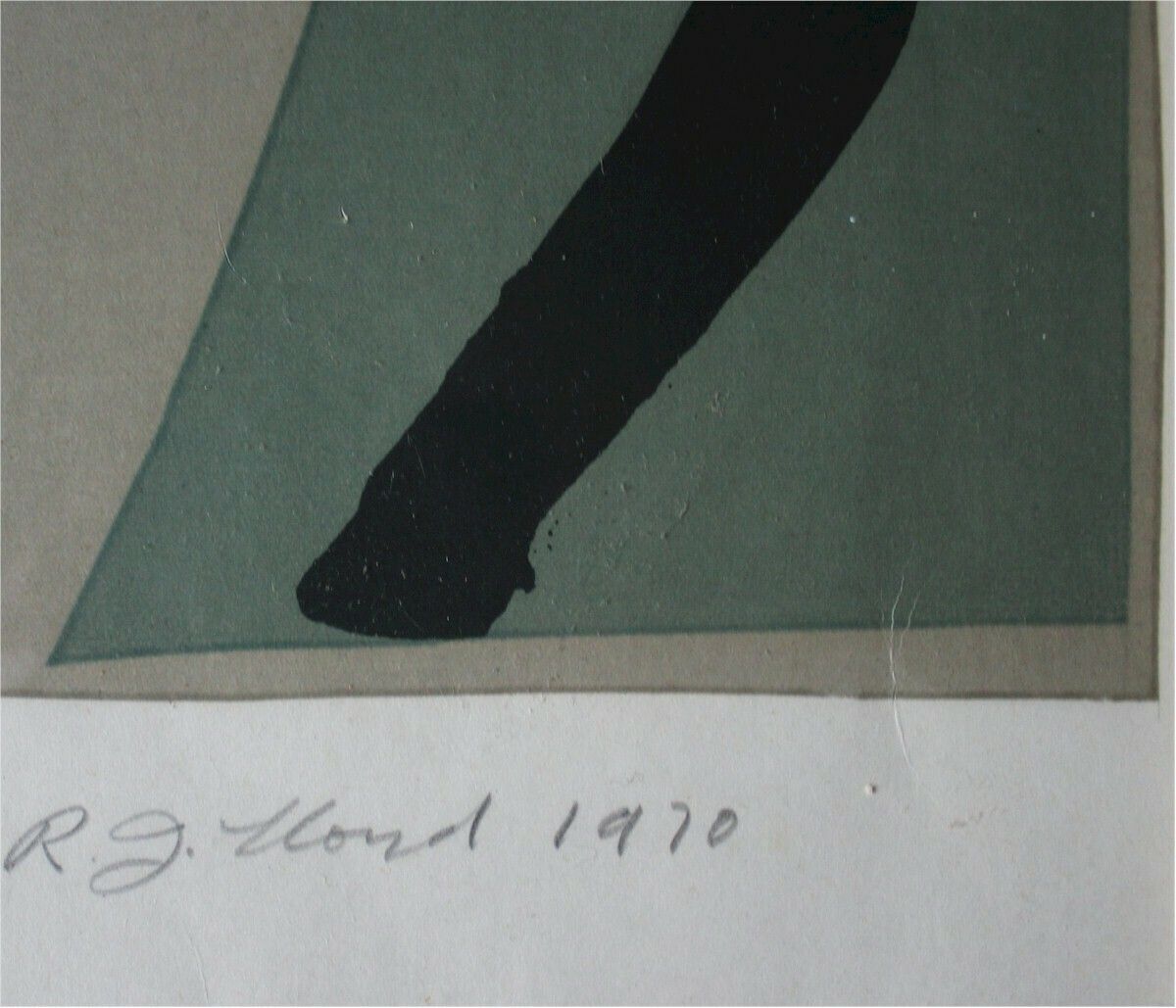 1970's Lithograph Of A Woman By Reginald James Lloyd photo 350.0
