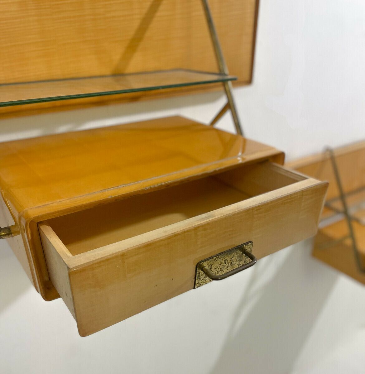 Pair Of Italian Wall Mounted Nightstands By Silvio Cavatorta photo vinterior
