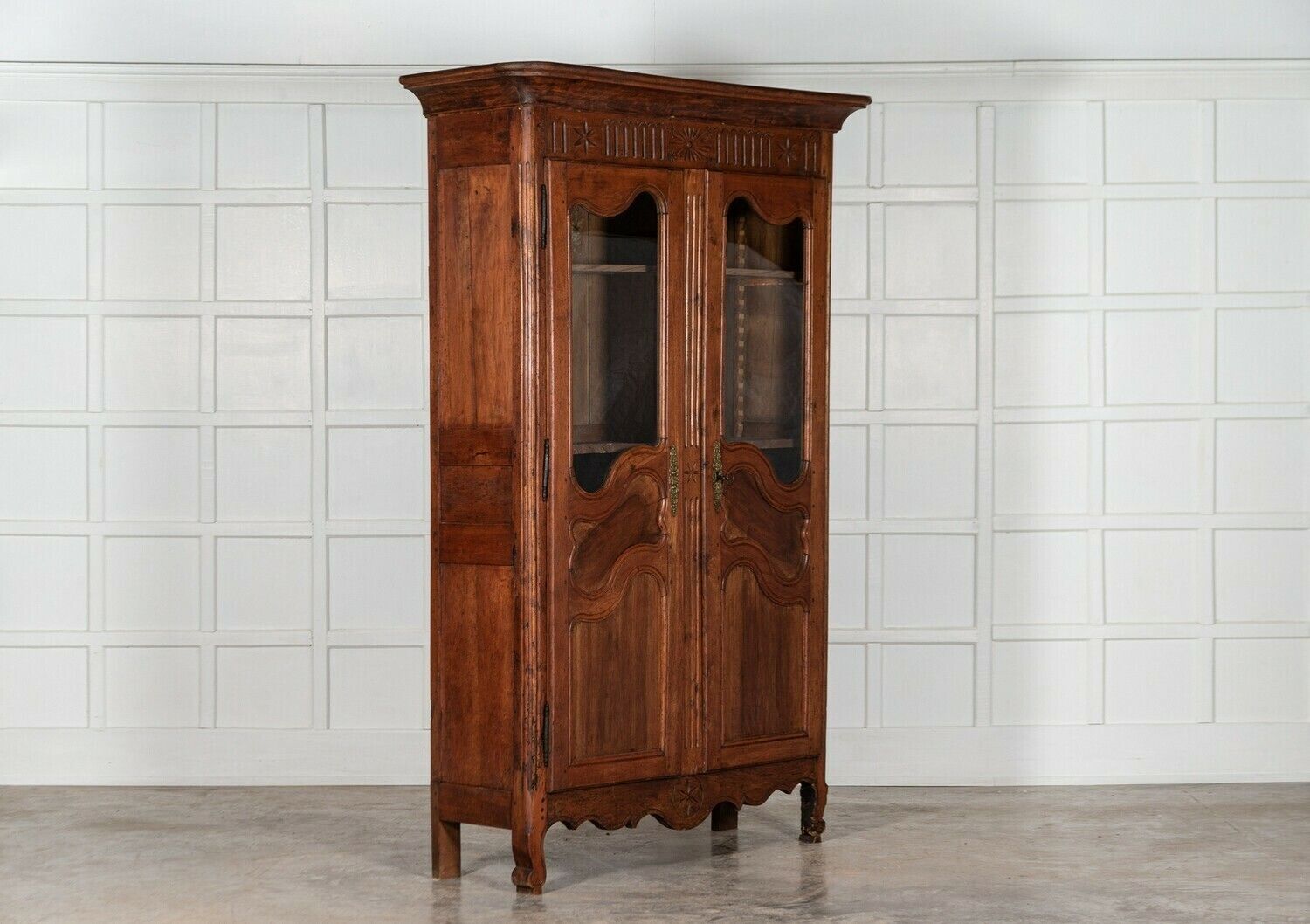19thc French Glazed Fruitwood Armoire / Vitrine photo Furniture