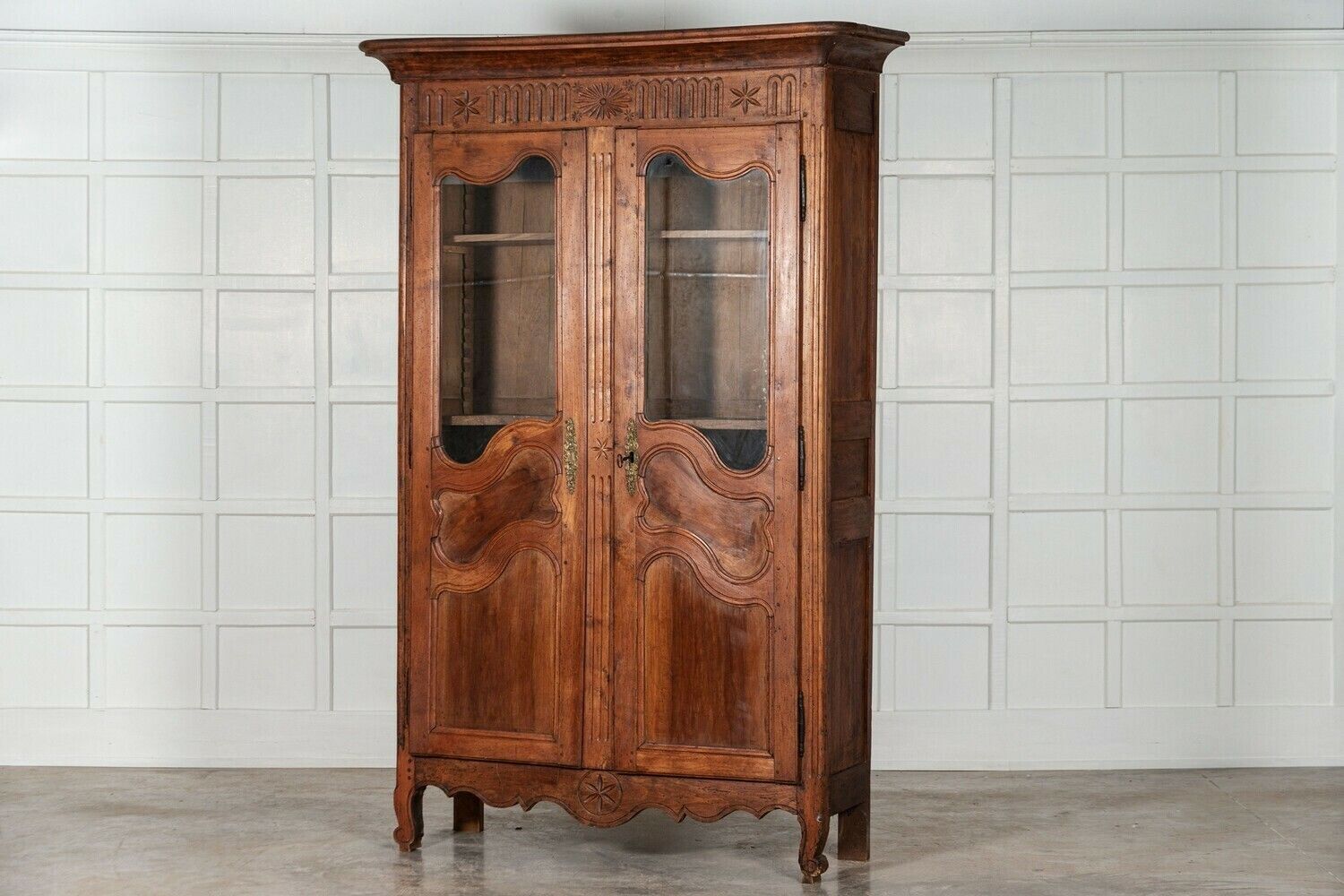19thc French Glazed Fruitwood Armoire / Vitrine photo vinterior