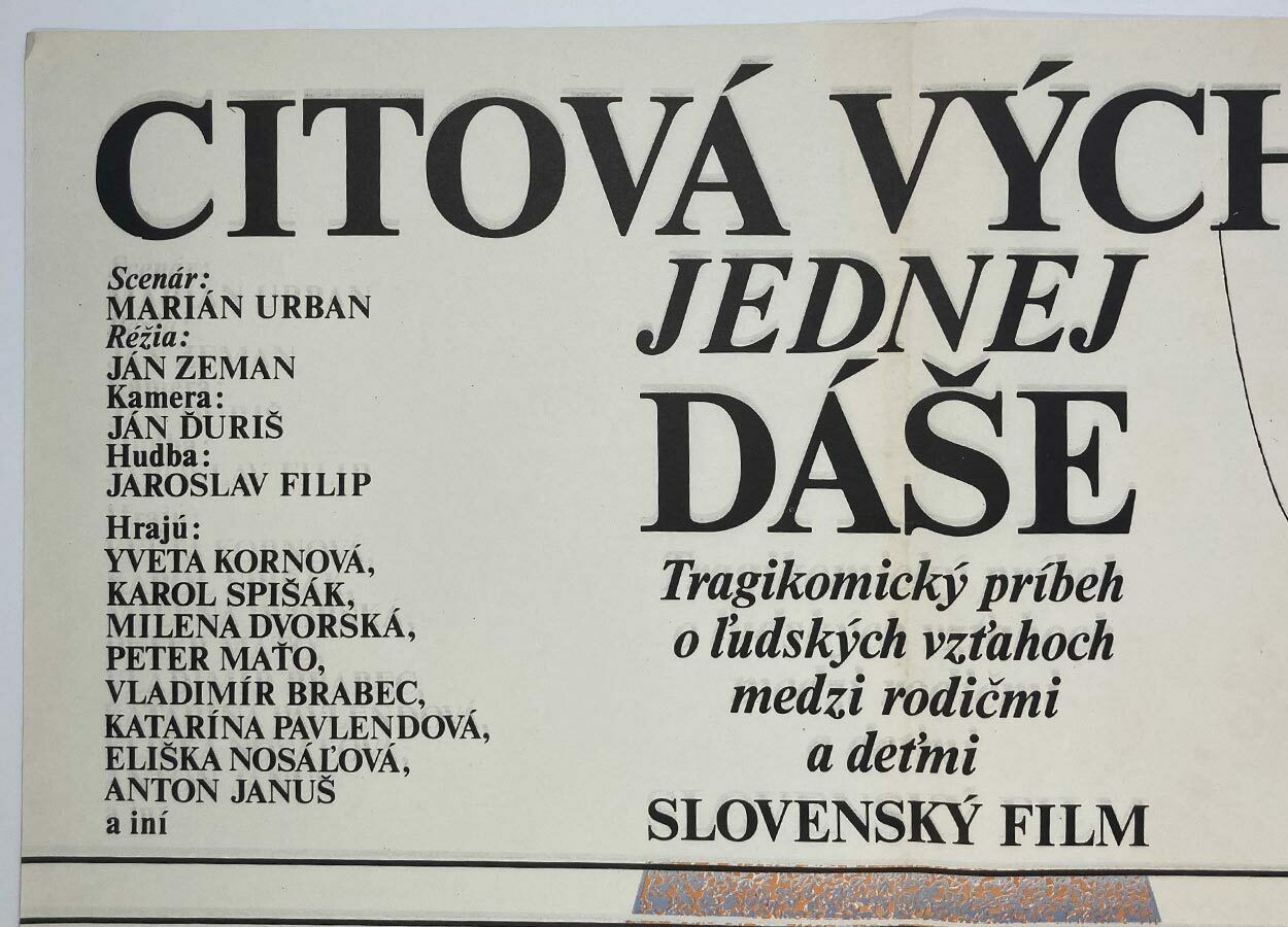 Art Original Film Poster, Emotional Education Of A Girl Called Dasa, Unknown Artist, 1980, Genuine Czech Vintage Print photo