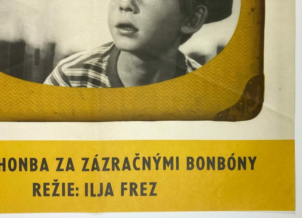 photo buy Original Film Poster, The Adventures Of The Yellow Suitcase, Unknown Artist, 1971, Genuine Czech Vintage Print