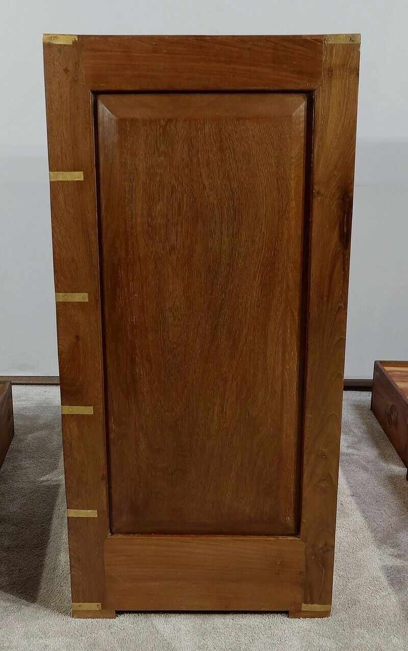 photo vinterior Navy Chest Of Drawers In Solid Teak, India   Xxth