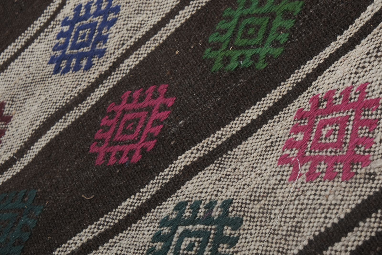 Turkish Striped Hemp Kilim Rug 2'1'' X 6'6'' photo 290.0