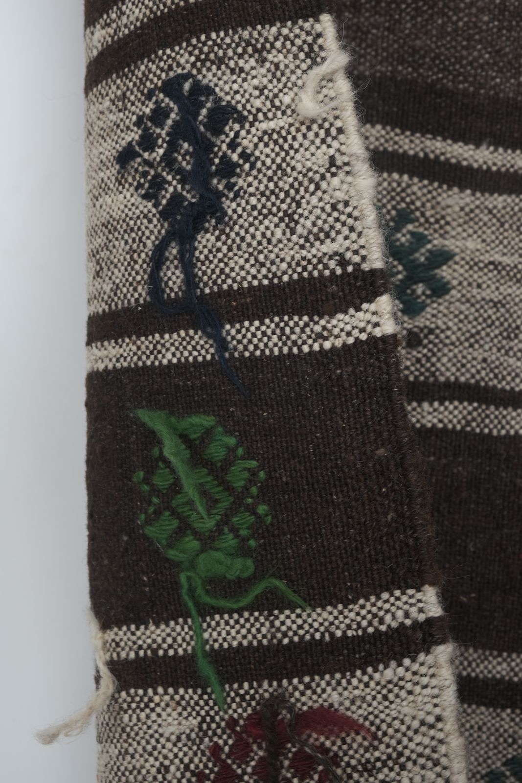 Textiles Turkish Striped Hemp Kilim Rug 2'1'' X 6'6'' photo