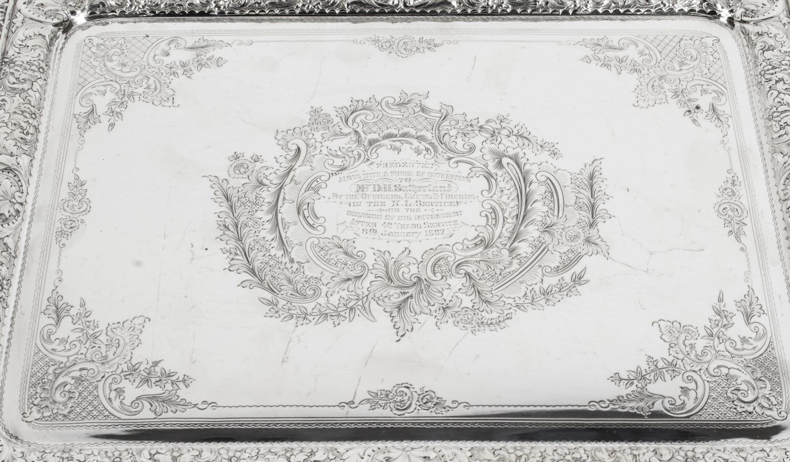 Antique Silver Plated Salver By Fenton Russel C1880 19th C photo for sale