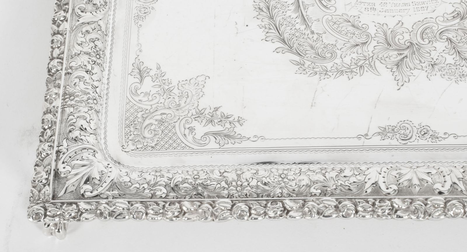 Antique Silver Plated Salver By Fenton Russel C1880 19th C photo 295.0