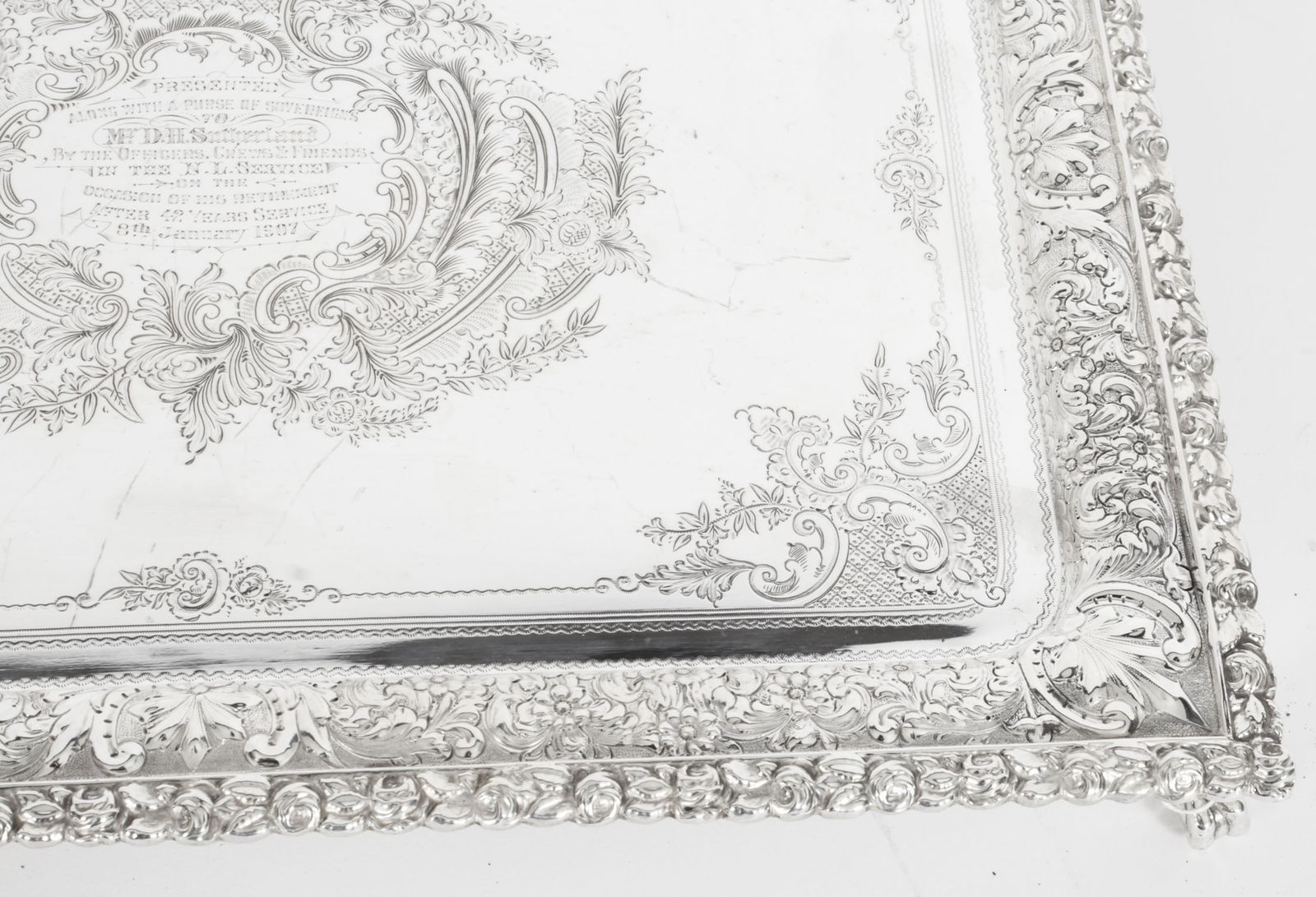 Antique Silver Plated Salver By Fenton Russel C1880 19th C photo vinterior