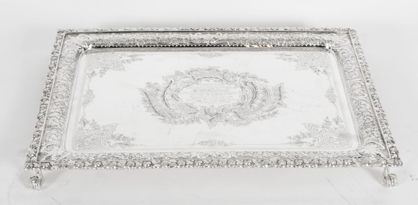 photo furniture Antique Silver Plated Salver By Fenton Russel C1880 19th C