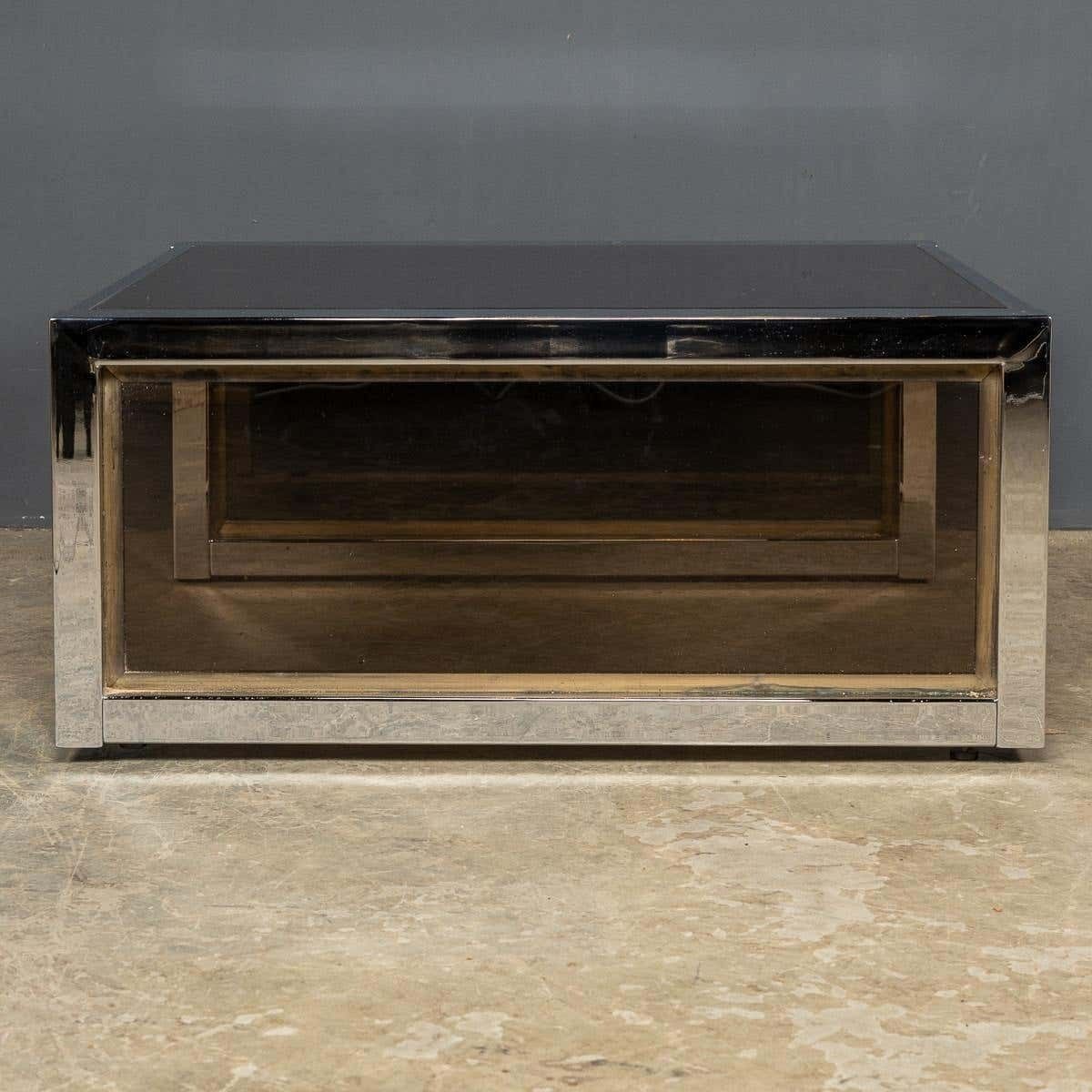 20th Century Pair Of Chrome & Glass Side Tables, C.1970 photo vinterior
