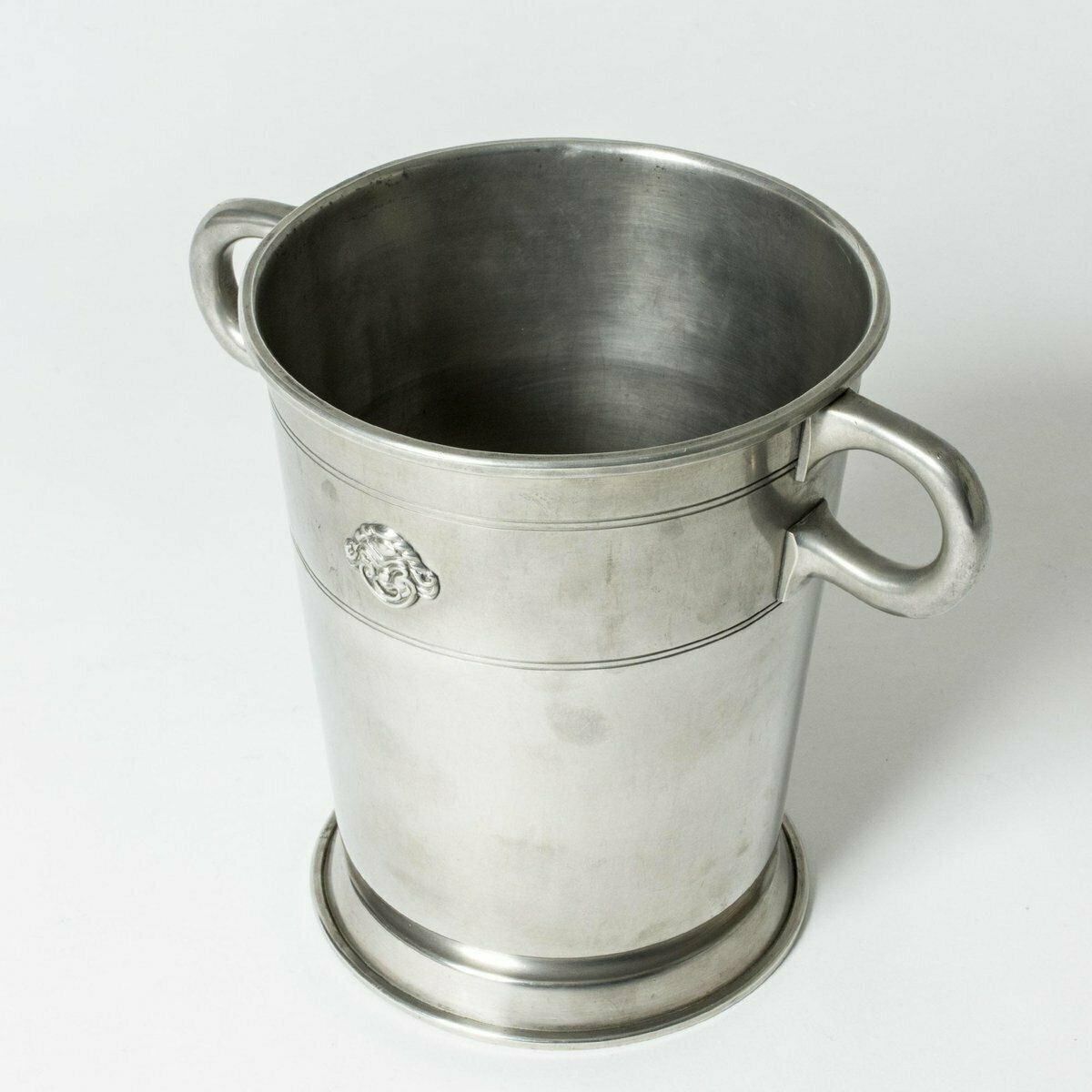 Vintage Pewter Ice Bucket By Hugo Ghelin For Ystad Metall, 1928 photo vinterior