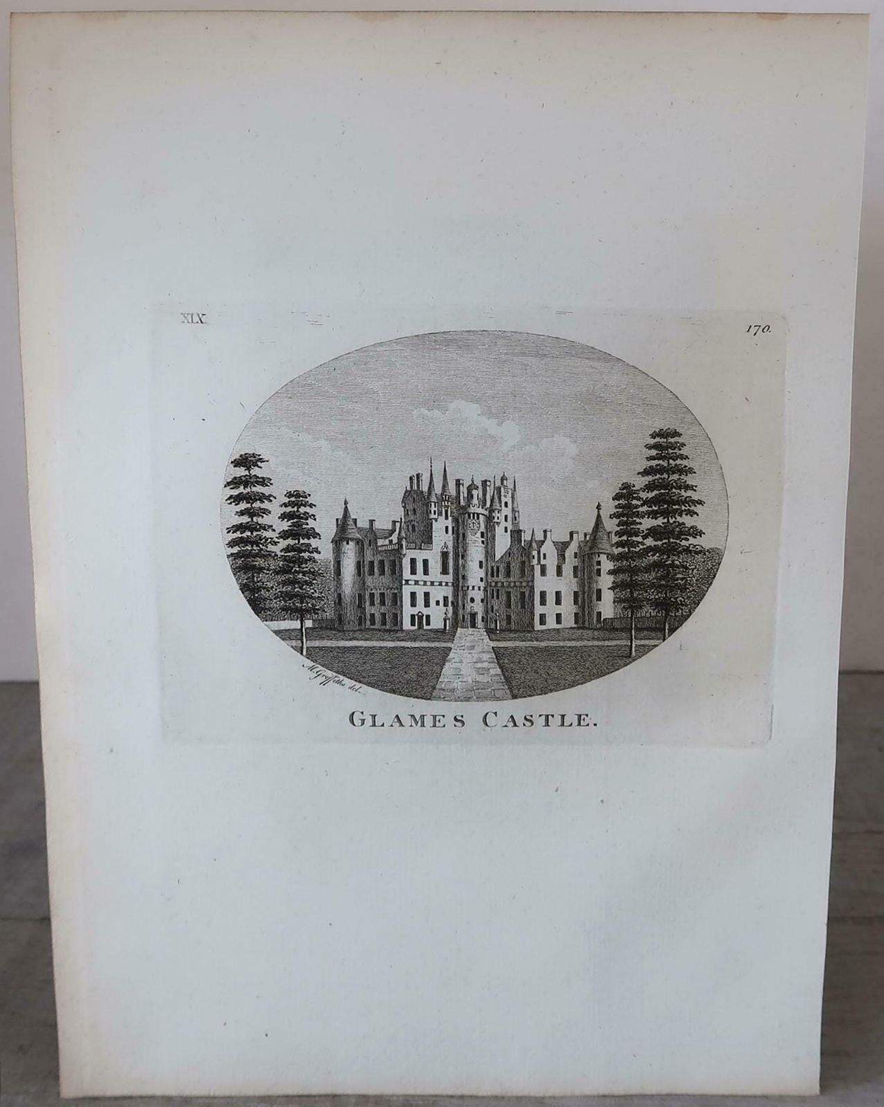 Set Of 8 Antique Prints Of Scottish Castles, Circa 1770 photo furniture