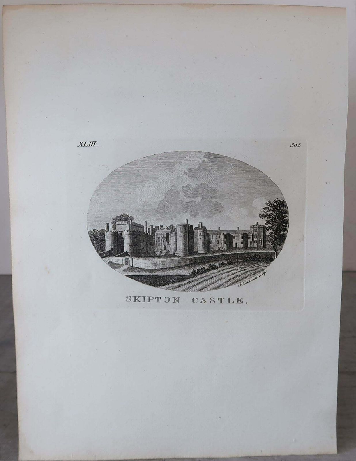 photo furniture Set Of 8 Antique Prints Of Scottish Castles, Circa 1770