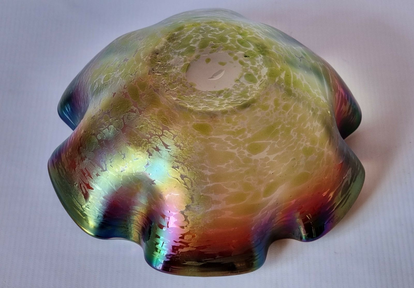 A Stunning Bohemian Art Glass Iridescent Bowl From The Loetz Factory photo buy