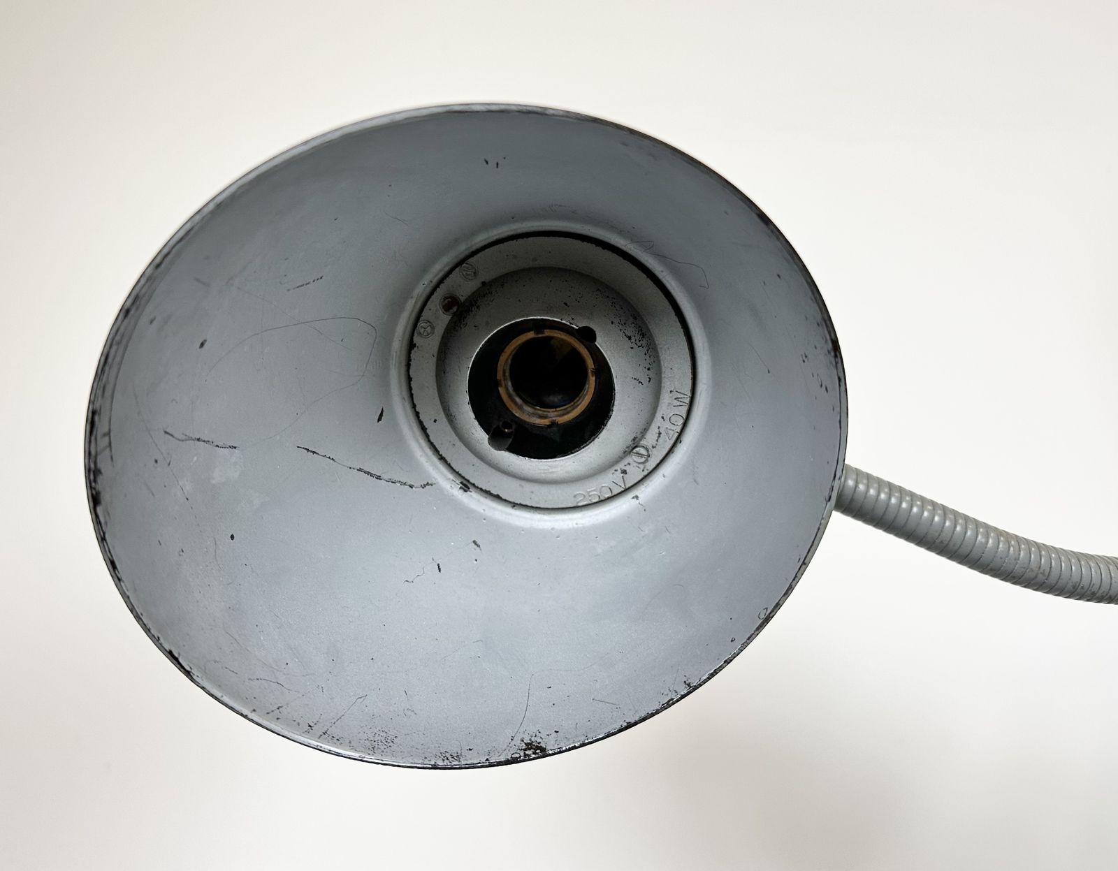 Grey Industrial Scissor Wall Lamp From Elektroinstala, 1960s photo for sale