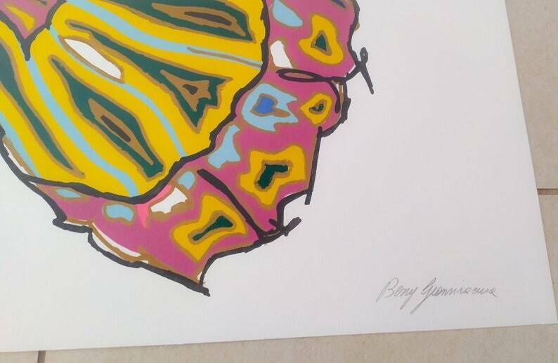 Beny Giansiracusa Latest Colors Butterfly Made In Italy Graphic Painting Pop Art 50 X 70 Cm photo furniture
