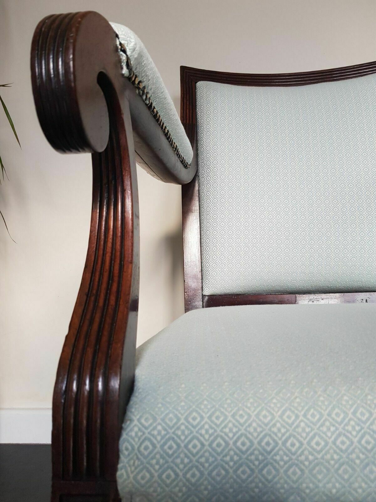 photo vinterior Early Regency Reupholstered Country House Armchair Antique Circa 1830