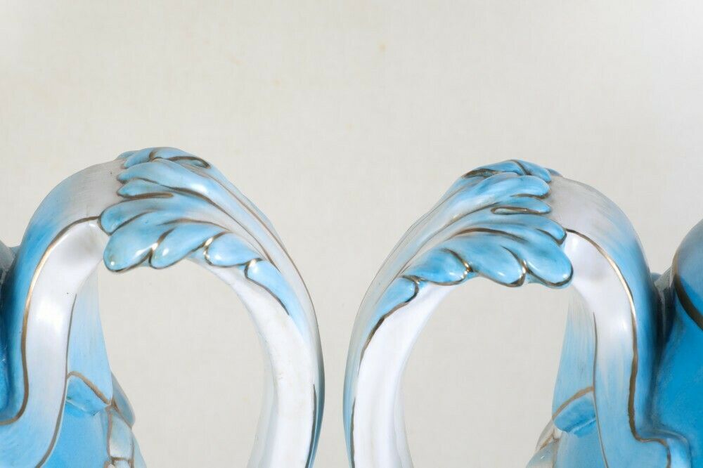 Pair Sevres Porcelain Vases Floral Urns French photo vinterior