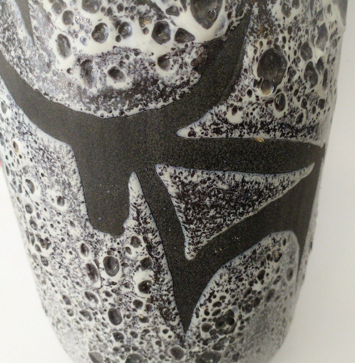 Big Xxl Vase West Germany Design Fat Lava Black And White Ceramic Bull Decorations Home Décor Mid Century Modern Carstens Space Age photo vintage