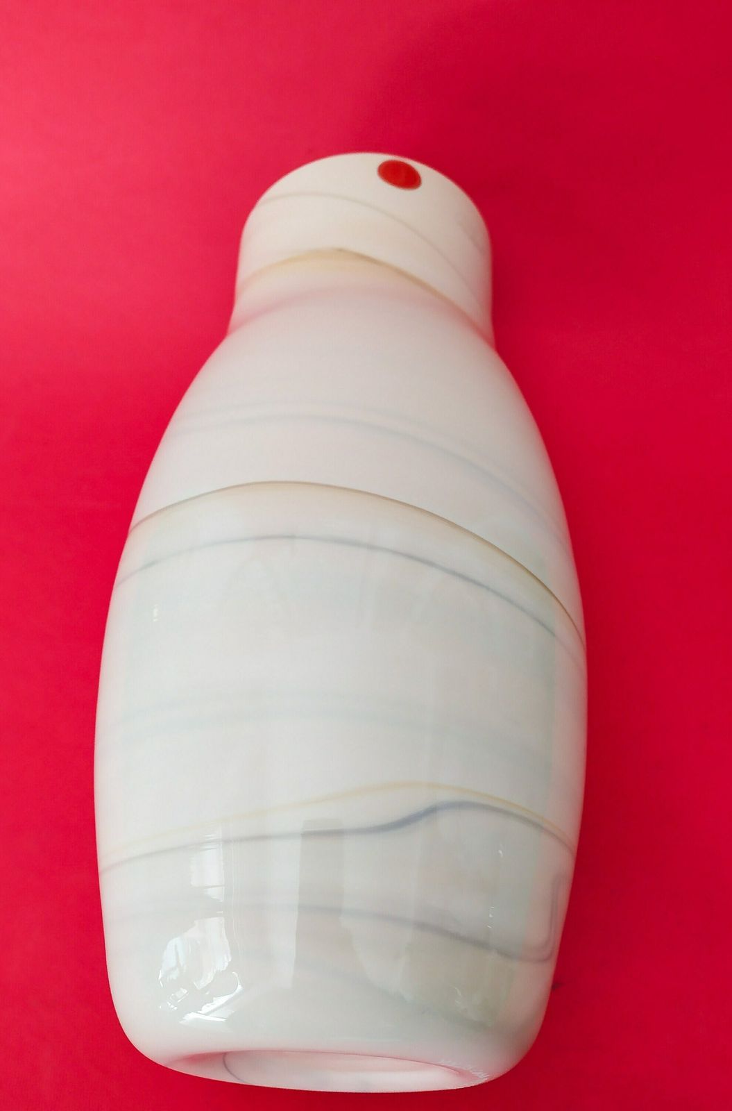 Murano Marbled Glass Vase Vintage Space Age Design Yalos Beige Vase Italian Glass photo 163.2