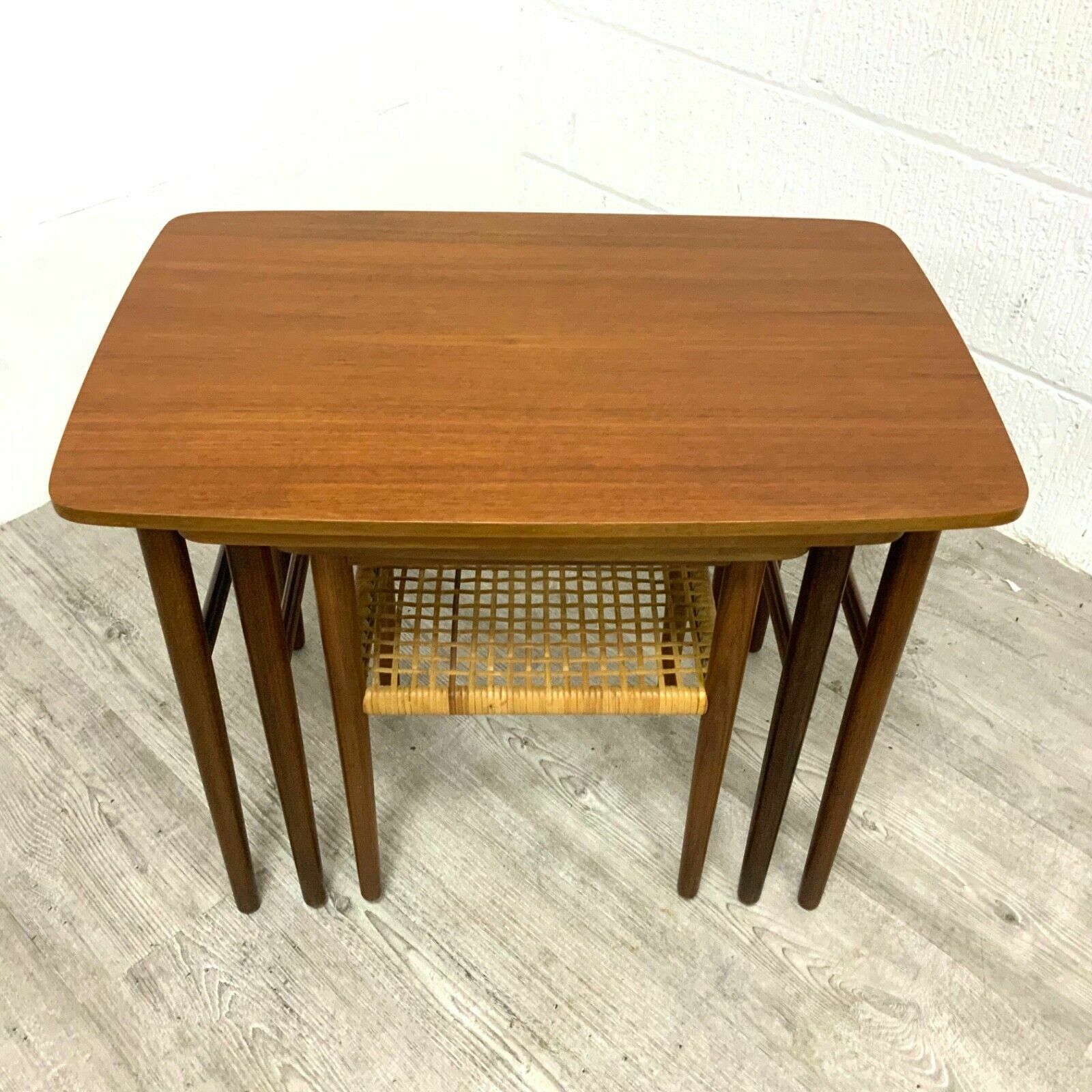 Johnnes Andersen Teak Nest Of Tables For Cfc Silkeborg  Danish Mid Century photo 495.0