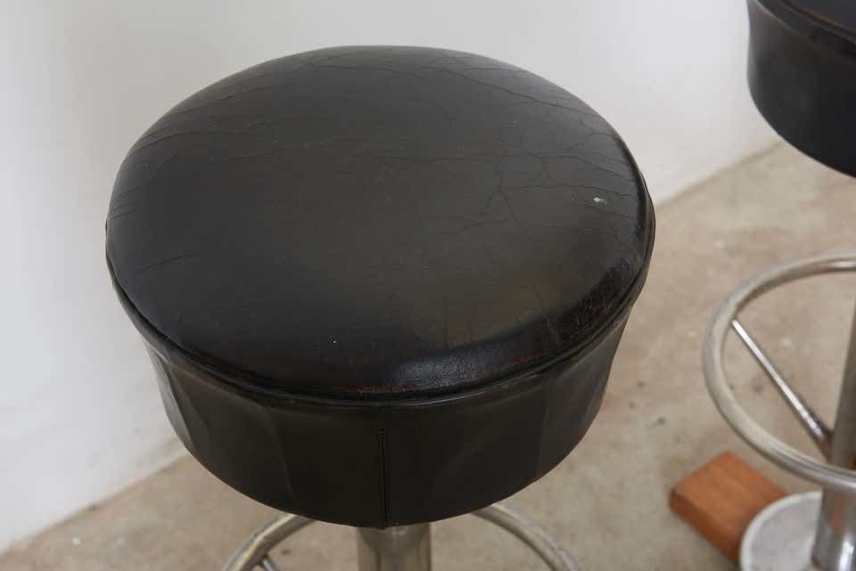 Set Of Five Belgium Revolving Barstools, 1960s photo buy