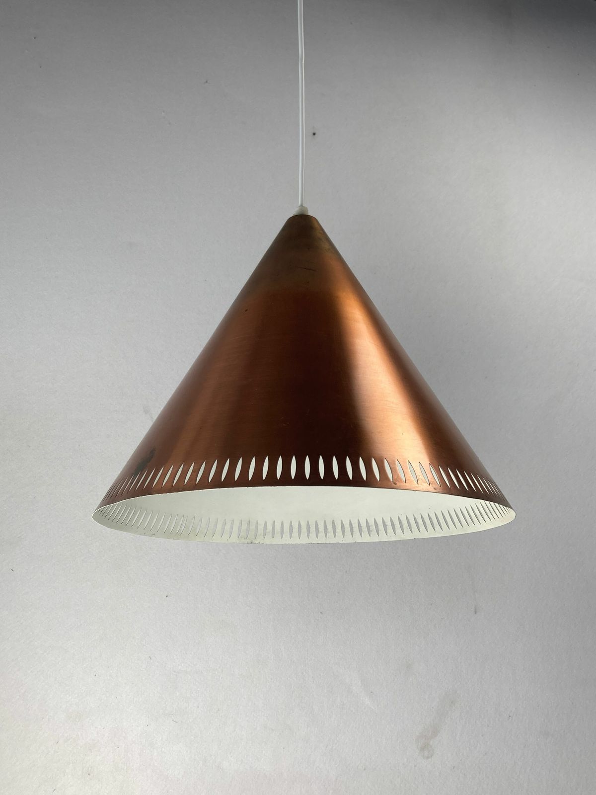 Perforated Copper Hanging Pendant, Nordisk Solar, Denmark photo for sale