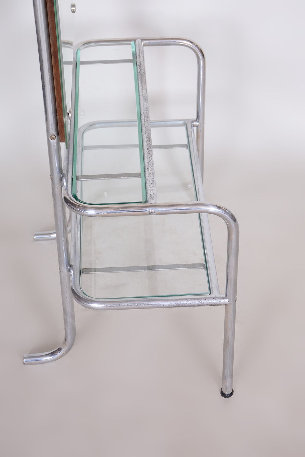 Restored Bauhaus Dressing Mirror, Chrome Plated Steel, Czechia, 1930s photo 1300.0