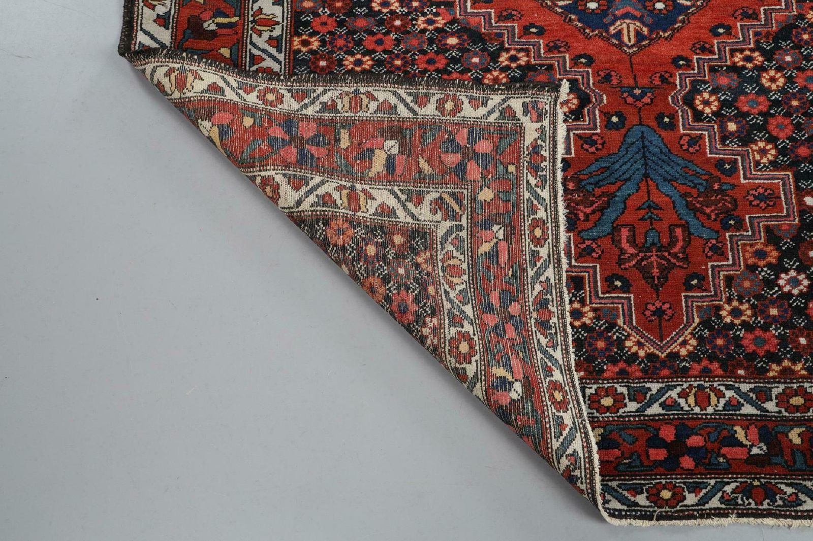 Floral Antique Rug Wool Geometric Carpet Blue Lounge Home Interior Livingroom Decor photo Textiles