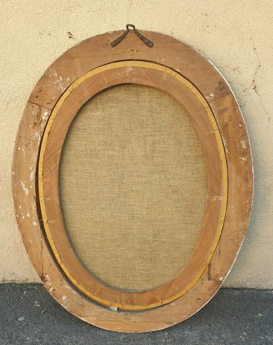photo furniture Portrait Of Lady With A Fan, Framed Oval, Eighteenth Century
