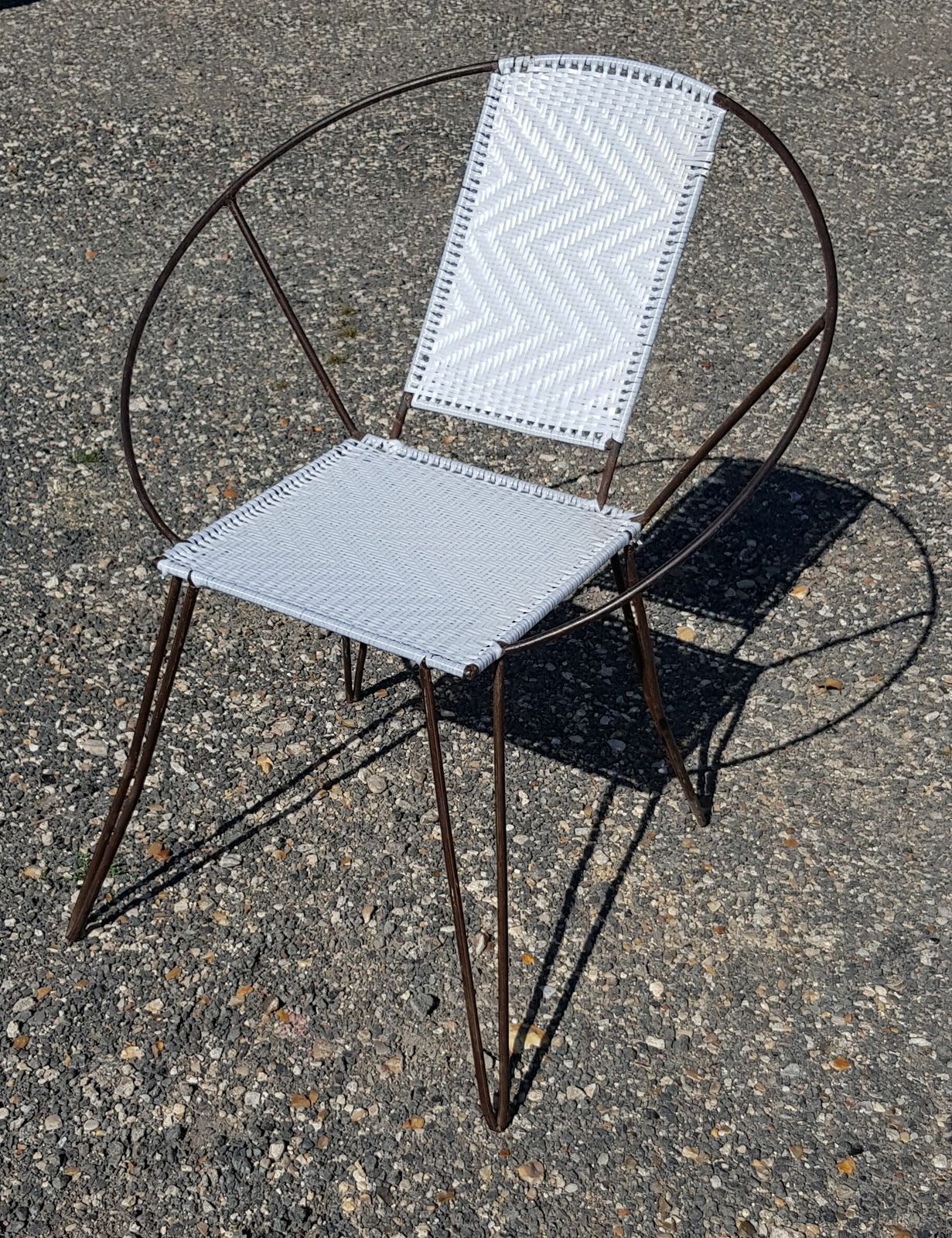 Old Vintage Armchair In Black Metal photo Furniture