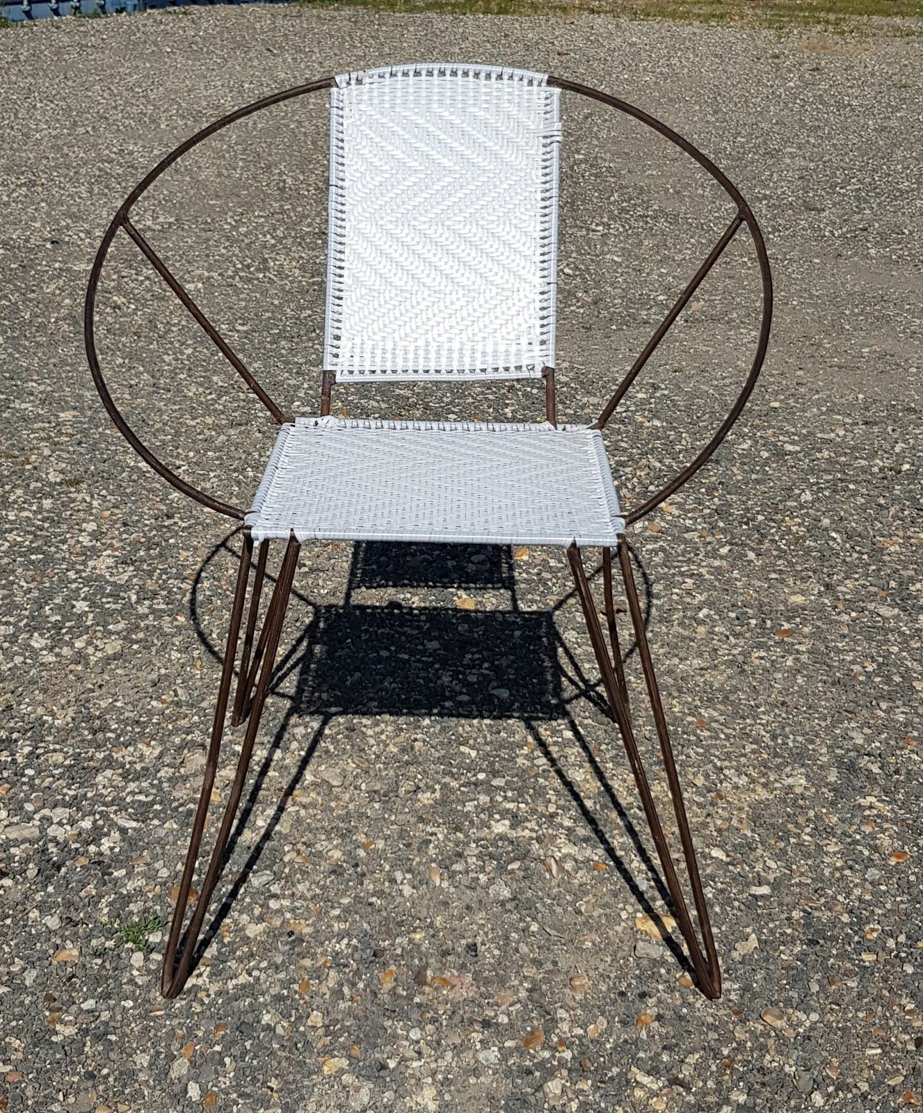 Old Vintage Armchair In Black Metal photo 155.04