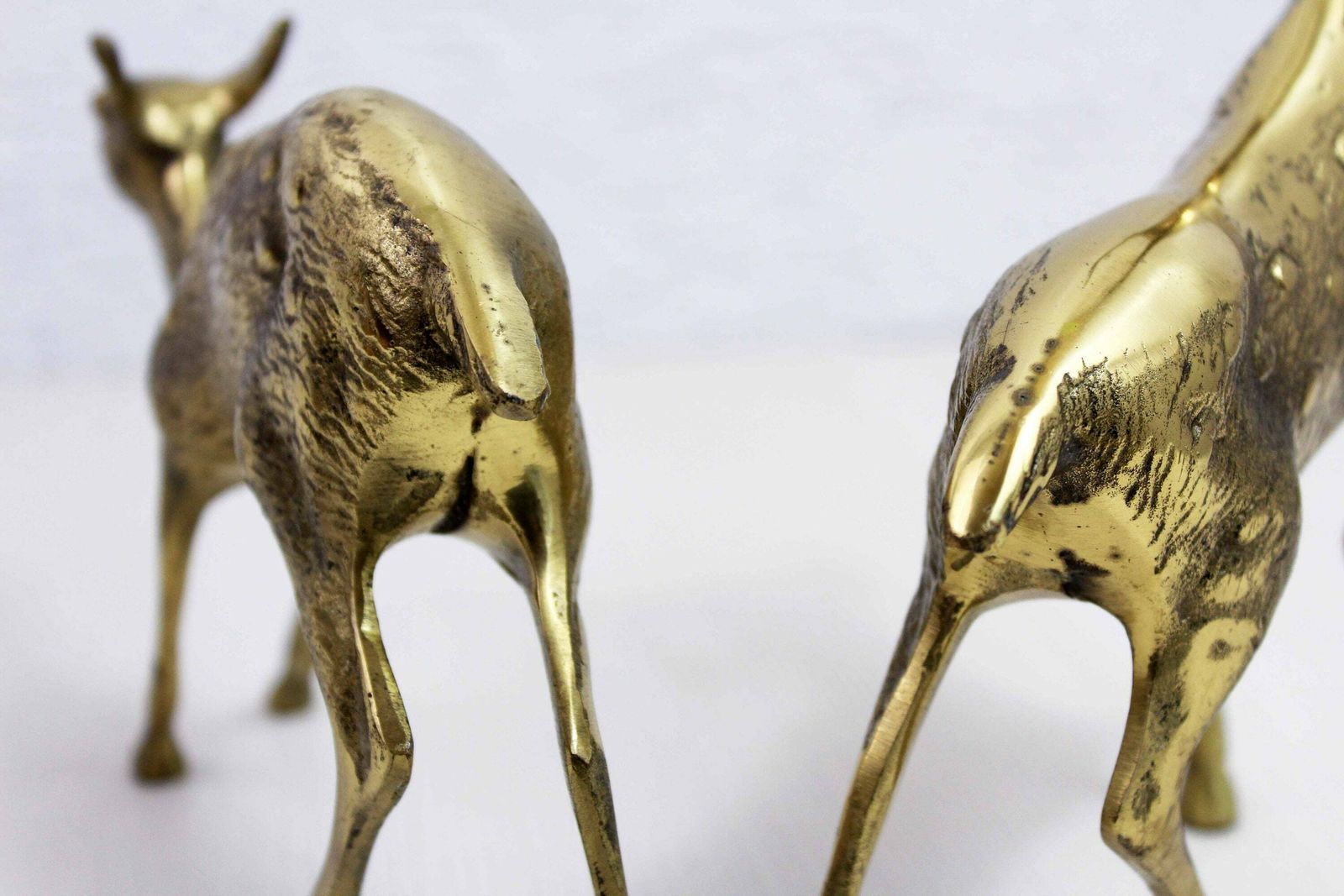 Couple Of Brass Deer From The 60s/70s photo vintage
