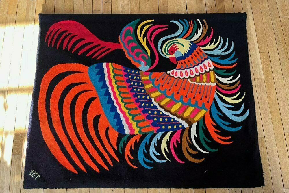 Vintage Bird Tapestry, 1970s photo furniture