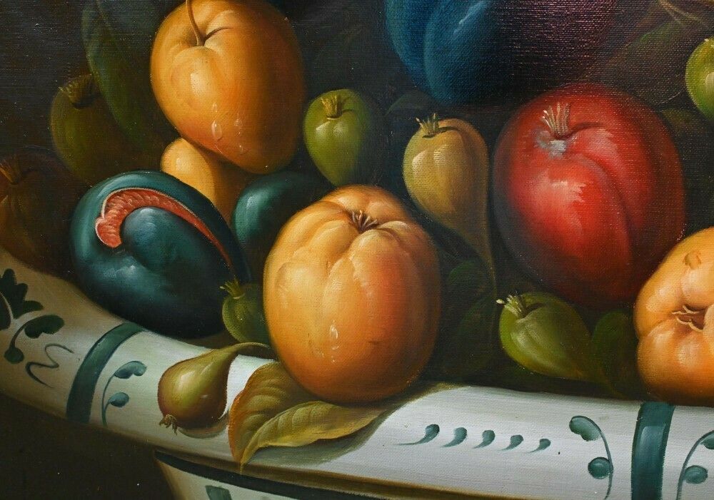 Georgian Still Life Oil Painting Fruit Bowl Art photo vinterior