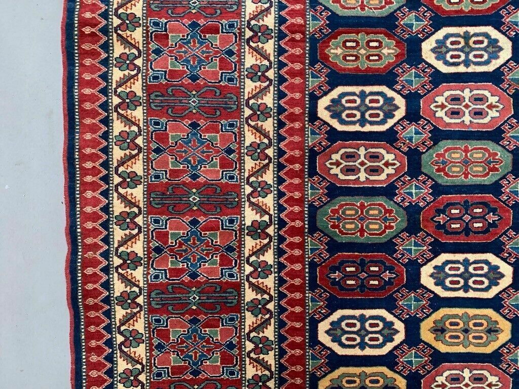 Turkish Bergama Rug 385x320 Cm Vintage Carpet, Tribal Large Square photo vintage