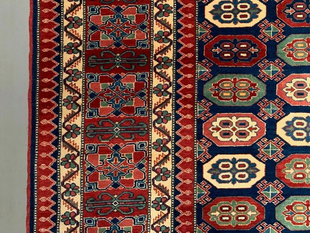 photo vinterior Turkish Bergama Rug 385x320 Cm Vintage Carpet, Tribal Large Square