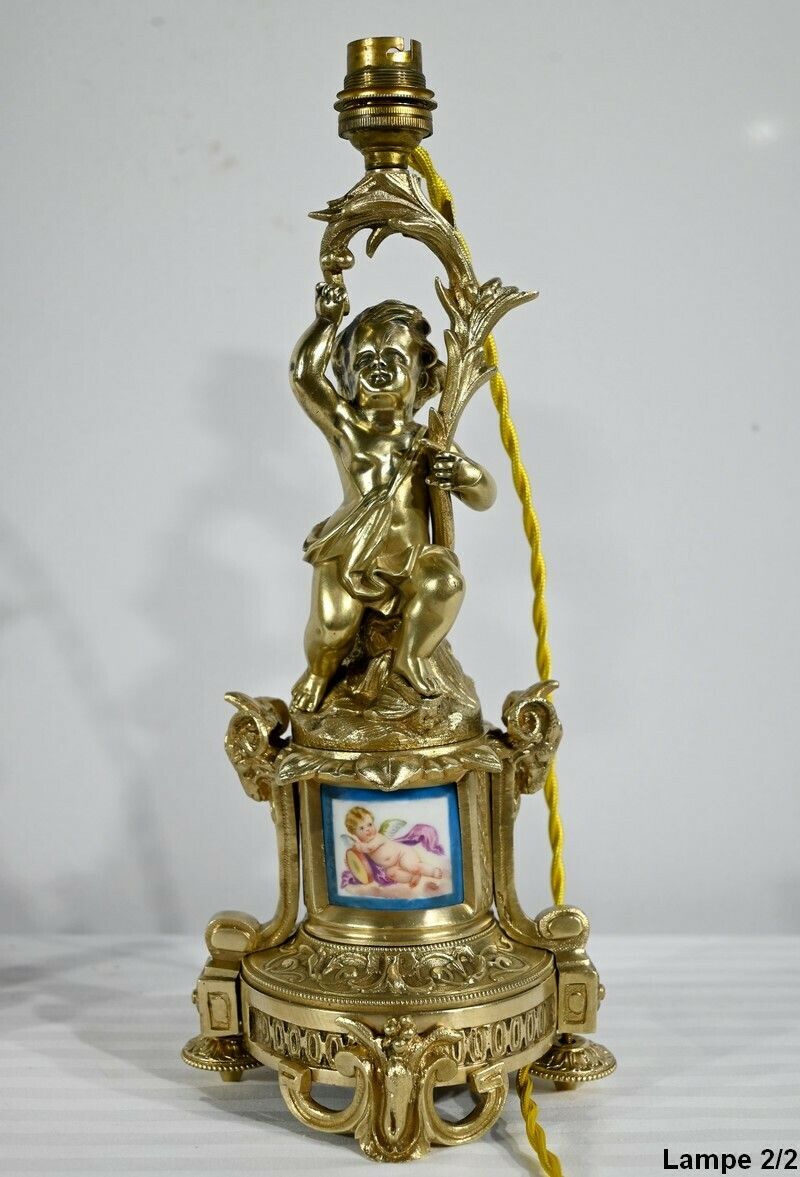 3304.24 Pair Of Candlesticks In Gilt Bronze, Napoleon III Period   Mid 19th Century photo